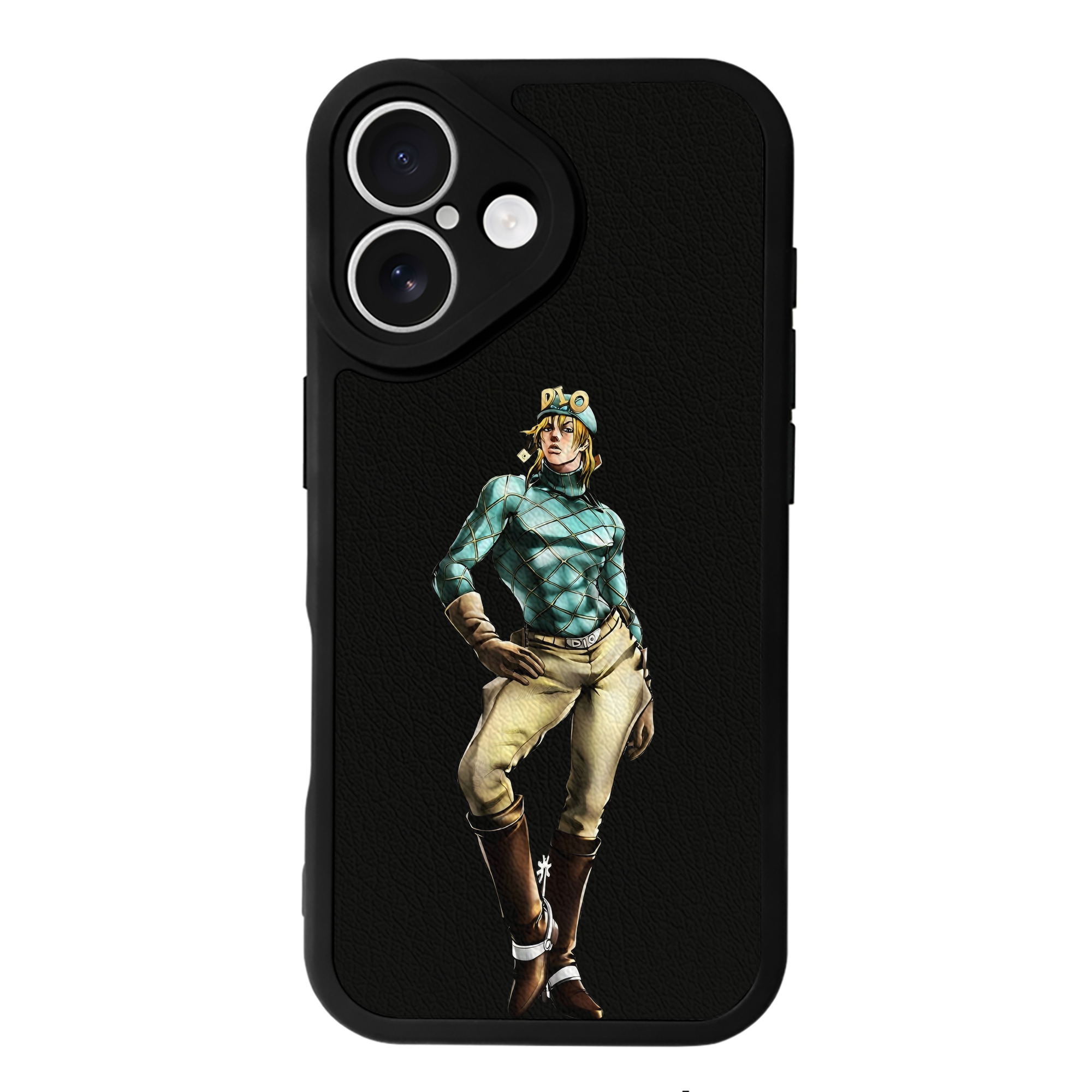 （画像用） ジョジョの奇妙な冒険 ディオ?ブランドー JoJo's Bizarre Adventure Dio Brando 【iPhone 16シリーズ対応】シリコンスマホケース（レザー調） 材質：シリコン